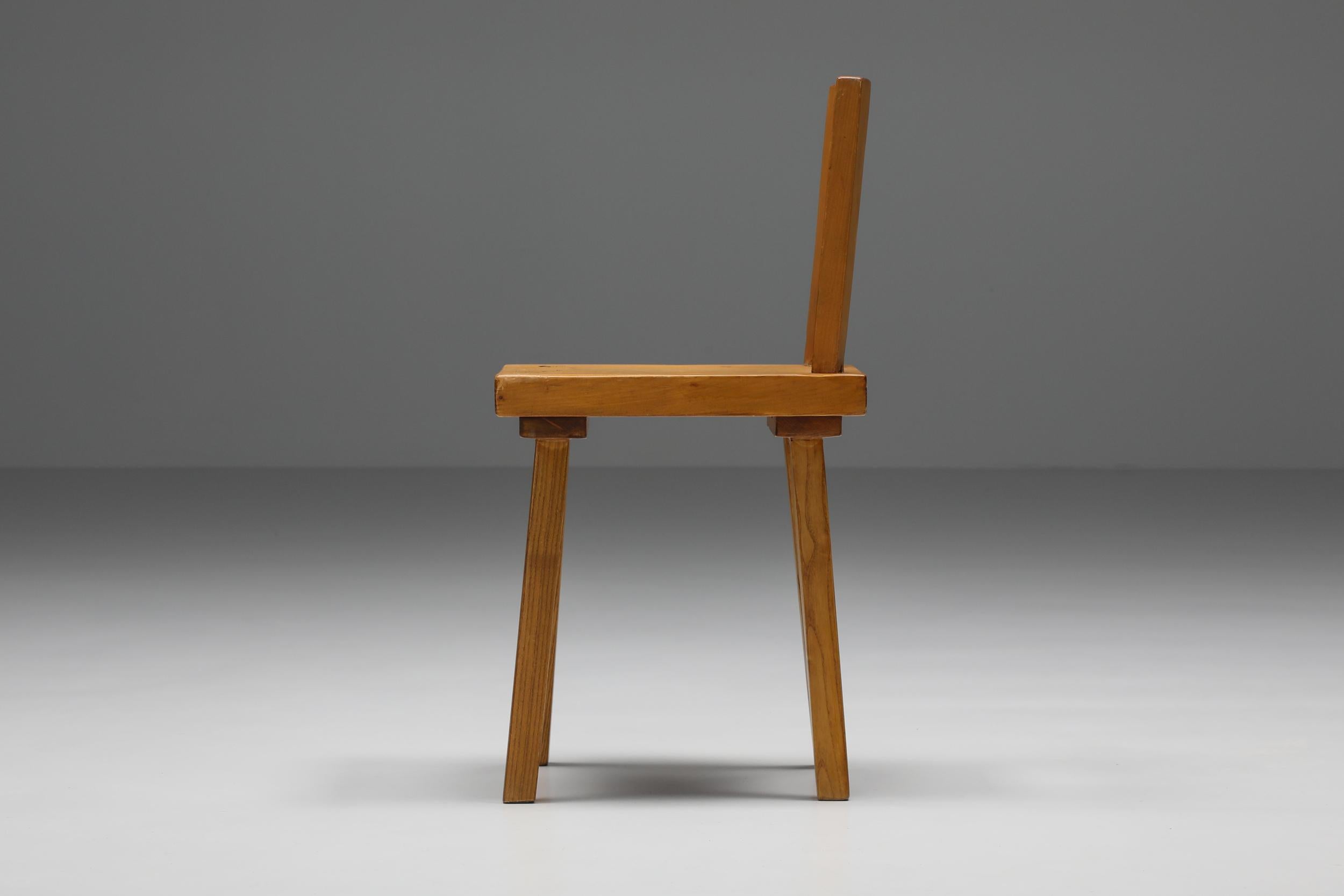 Sedia da pranzo di Charlotte Perriand per Les Arcs, Francia, anni '60 in vendita 1