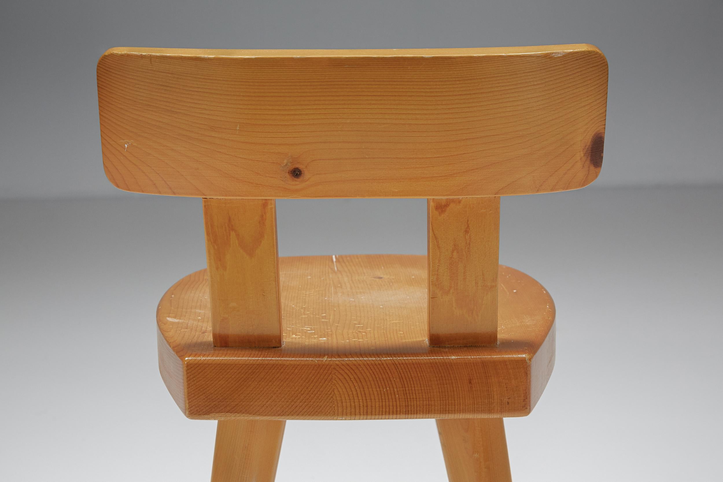 Dining Chair by Charlotte Perriand Made for Les Arcs, France 4