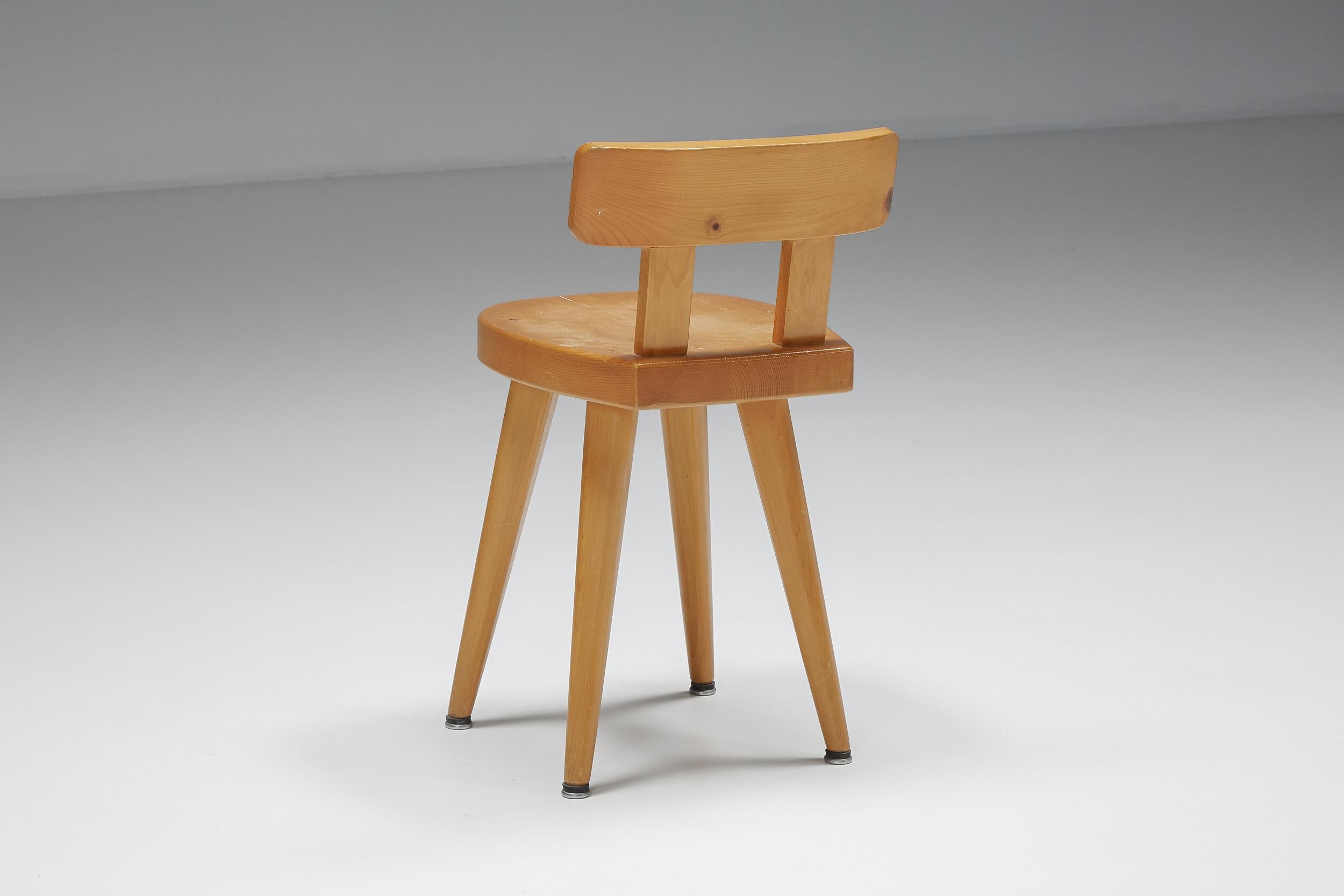 Dining Chair by Charlotte Perriand Made for Les Arcs, France 1