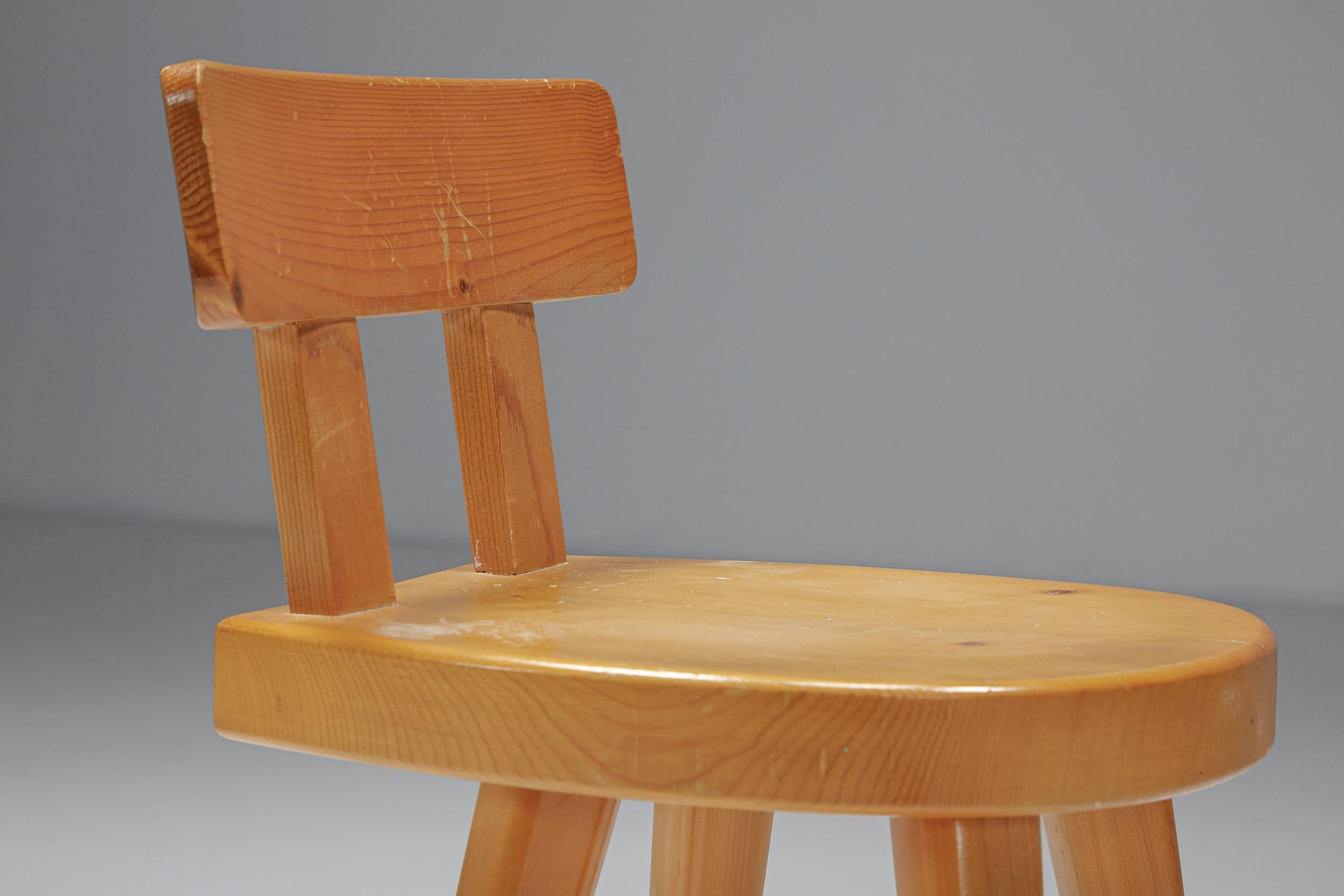 Dining Chair by Charlotte Perriand Made for Les Arcs, France 2