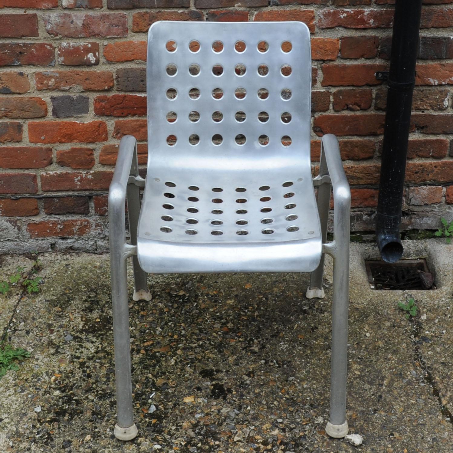 Aluminum Dining Chair by Hans Coray Landi for Mewa, 1950s For Sale
