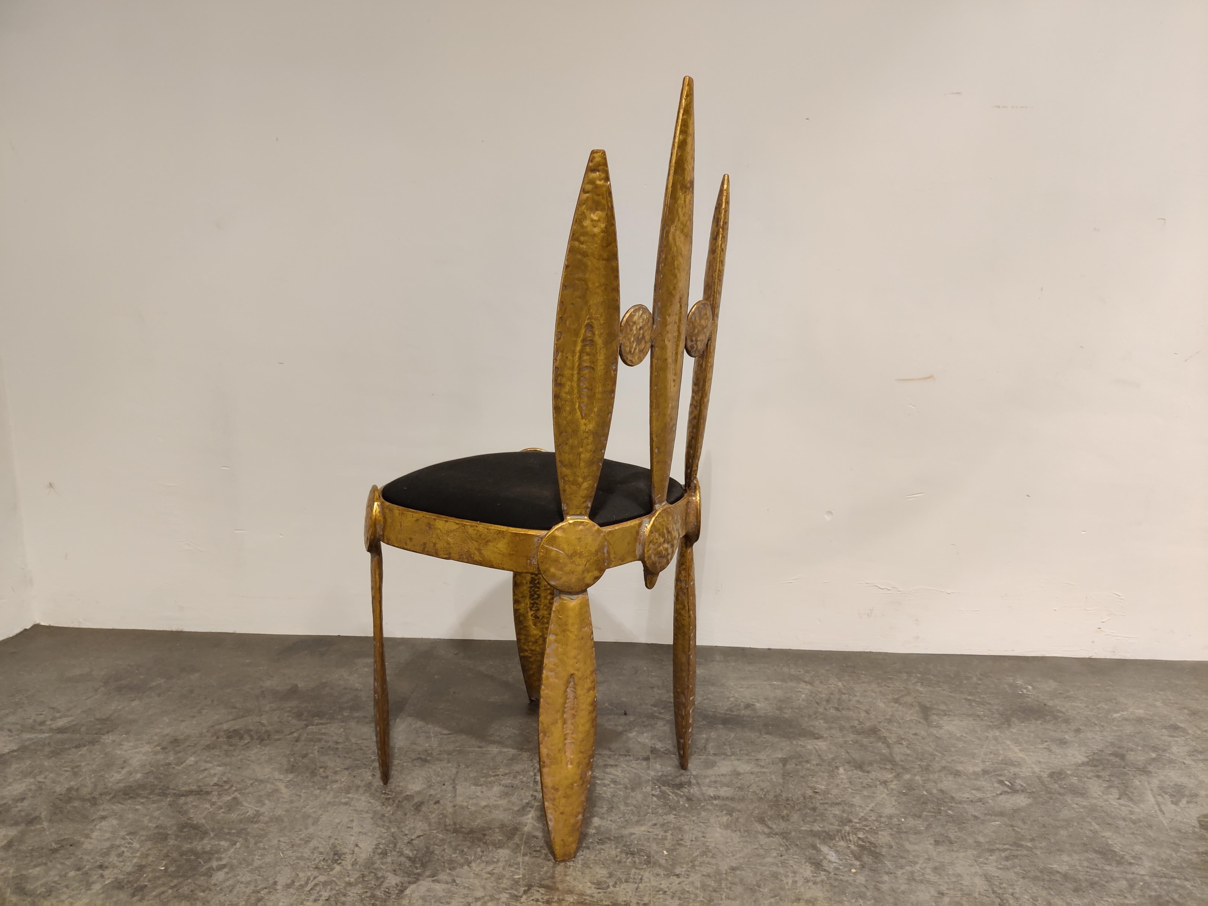 Brutalist Dining Chair by Nicolas Blandin, 1990s