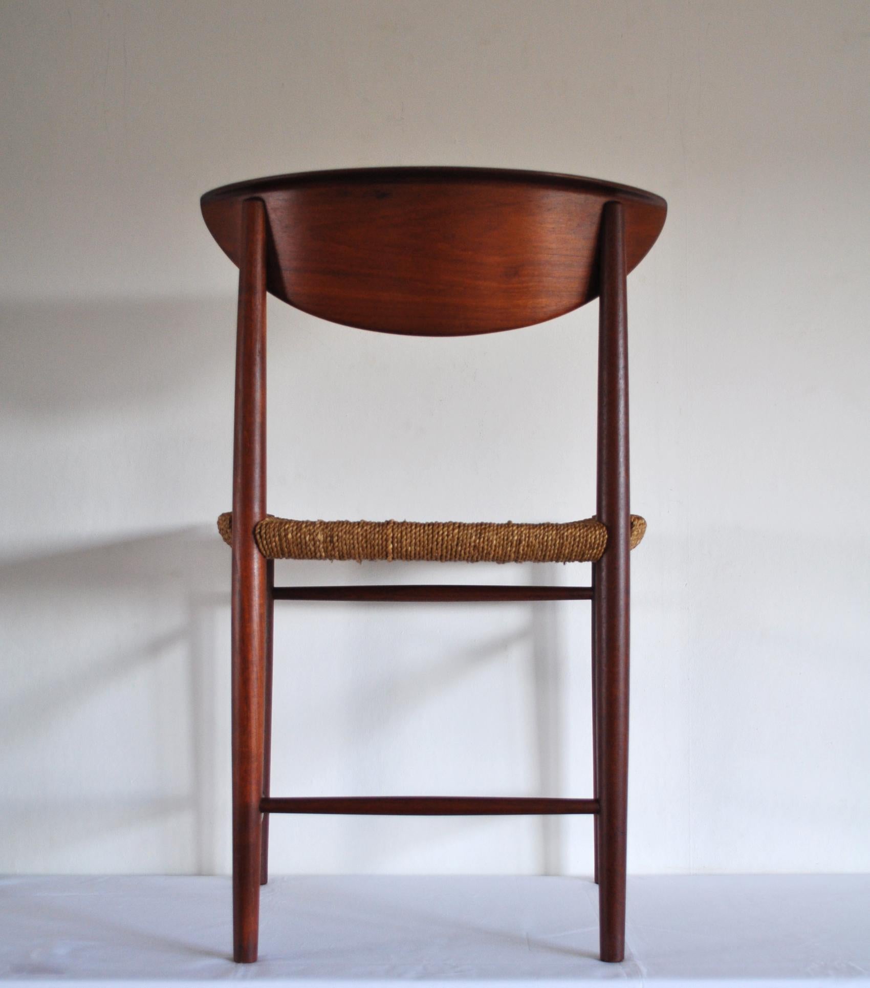 Scandinavian Modern Dining Chair by Peter Hvidt & Orla Mølgaard-Nielsen for Søborg Møbelfabrik, 1956 For Sale