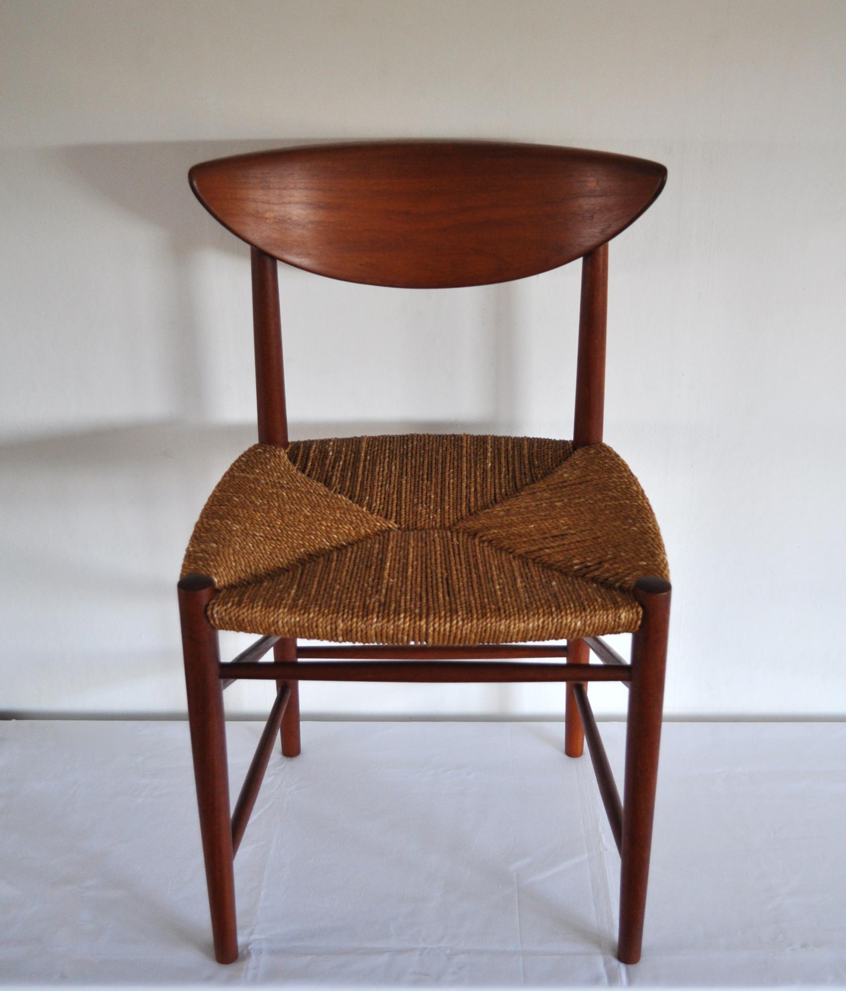 Danish Dining Chair by Peter Hvidt & Orla Mølgaard-Nielsen for Søborg Møbelfabrik, 1956 For Sale