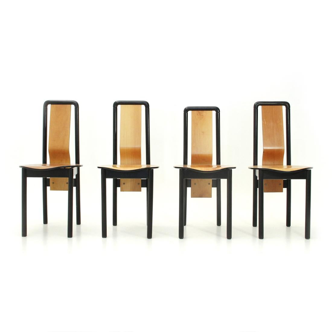 Dining Chair by Pierre Cardin, 1980s, Set of Four In Good Condition In Savona, IT