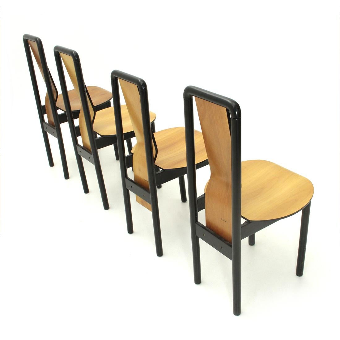 Metal Dining Chair by Pierre Cardin, 1980s, Set of Four