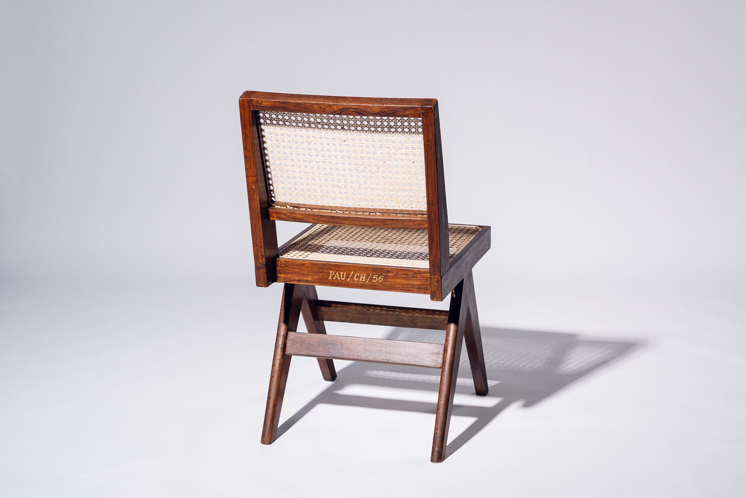 Indiano Sedia da pranzo di Pierre Jeanneret per Chandigarh, India, circa 1958-59 in vendita