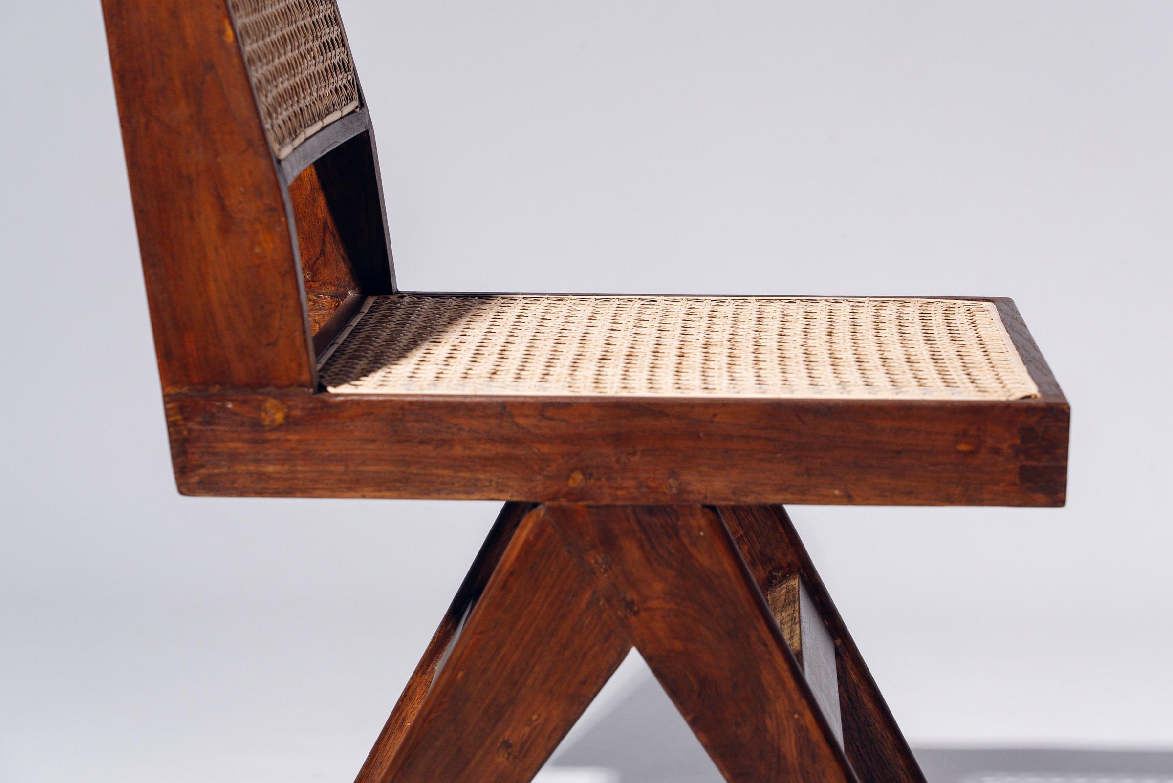 XX secolo Sedia da pranzo di Pierre Jeanneret per Chandigarh, India, circa 1958-59 in vendita