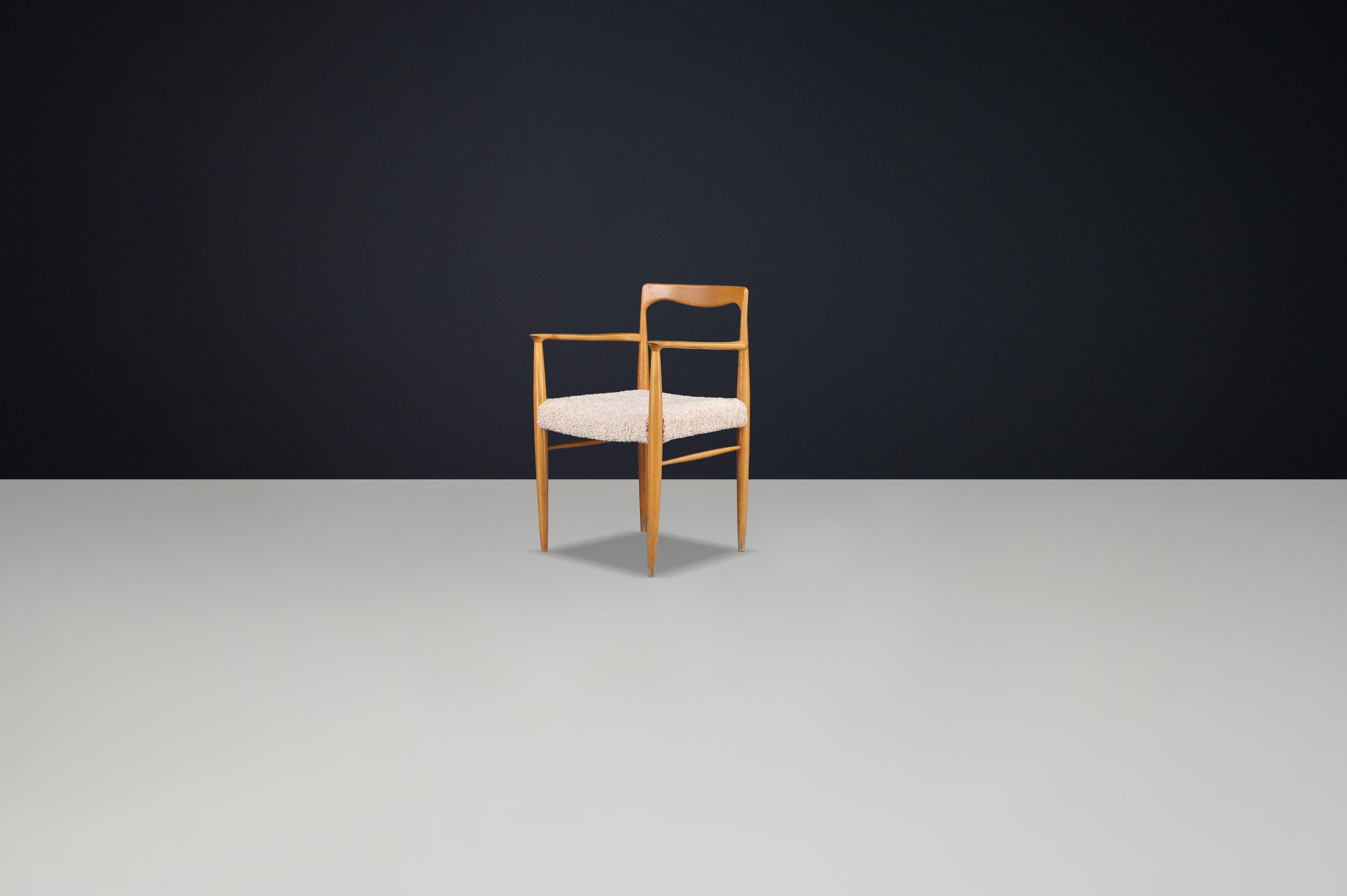 Dining Chair by Sedláček & Vyčítal, 1970s Czechoslovakia — New Teddy Upholstery For Sale 2