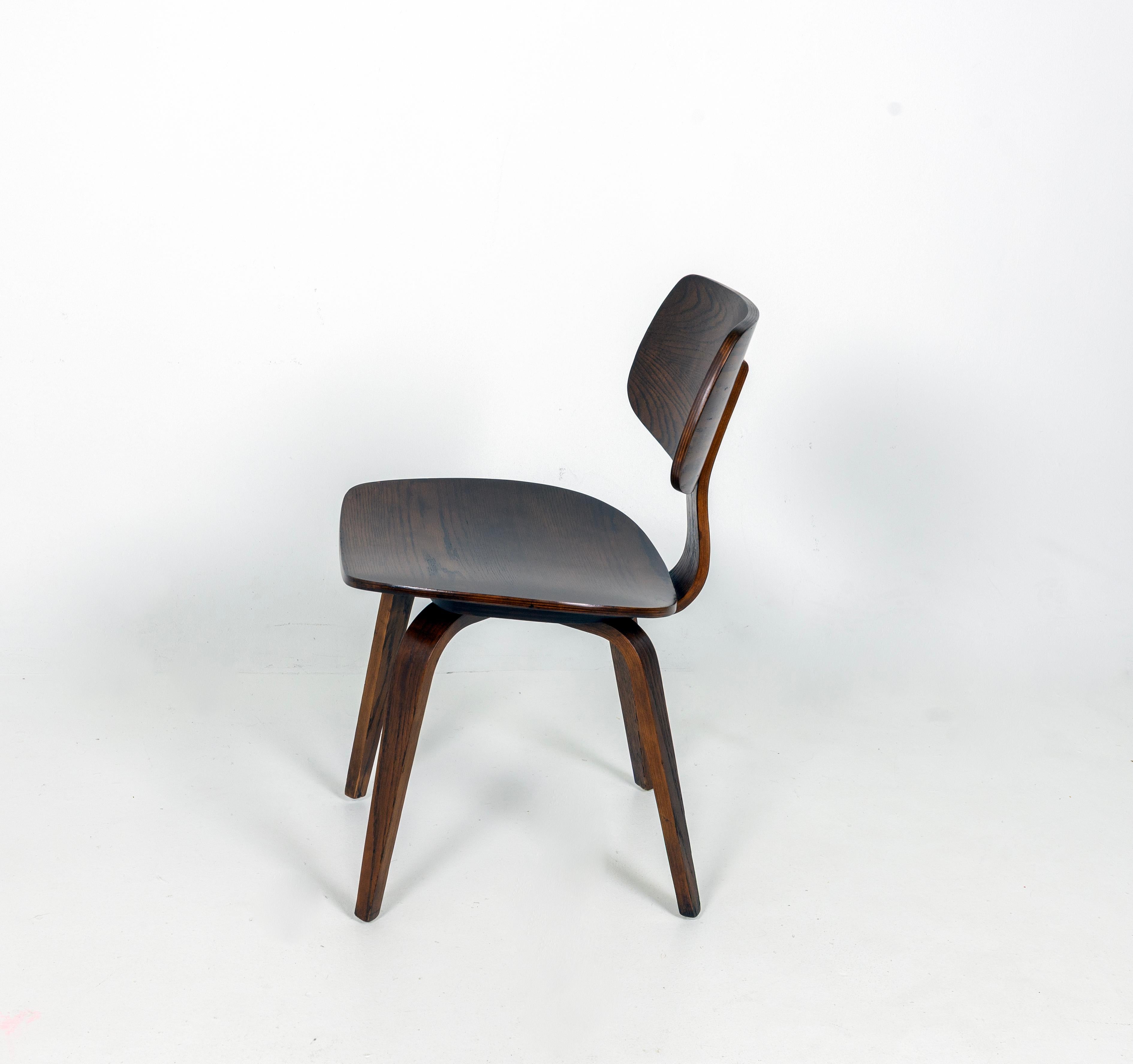 Mid-20th Century Dining Chair Designed by Bruno Weil for Thonet, Bentwood