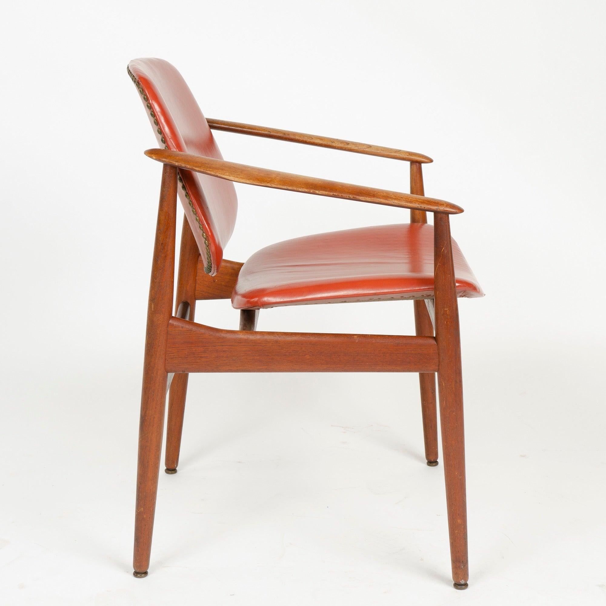 Dining Chair by Arne Vodder for France and Daverkosen, 1956 In Fair Condition For Sale In Sagaponack, NY