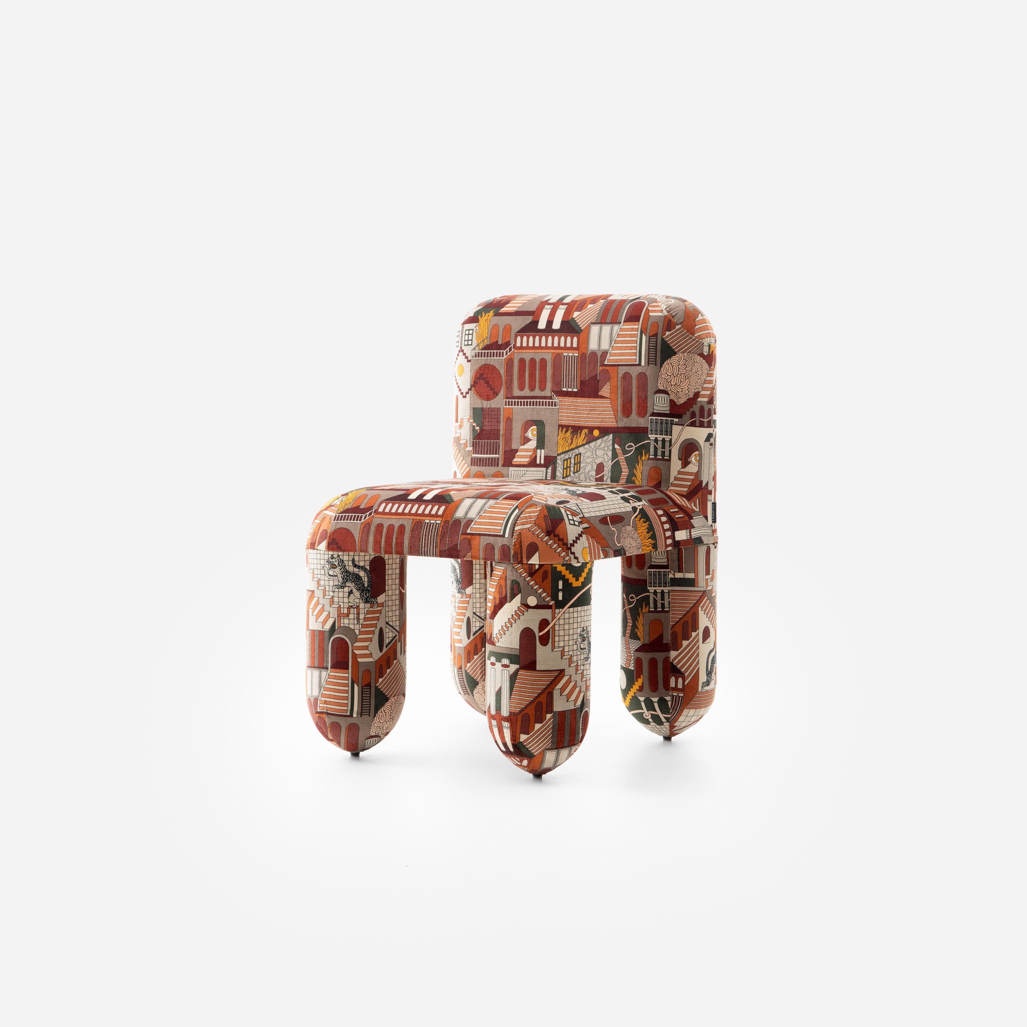 Dining Chair Hello Artistry Edition in Patience & Gough recycled velvet by Noom im Zustand „Neu“ im Angebot in Paris, FR