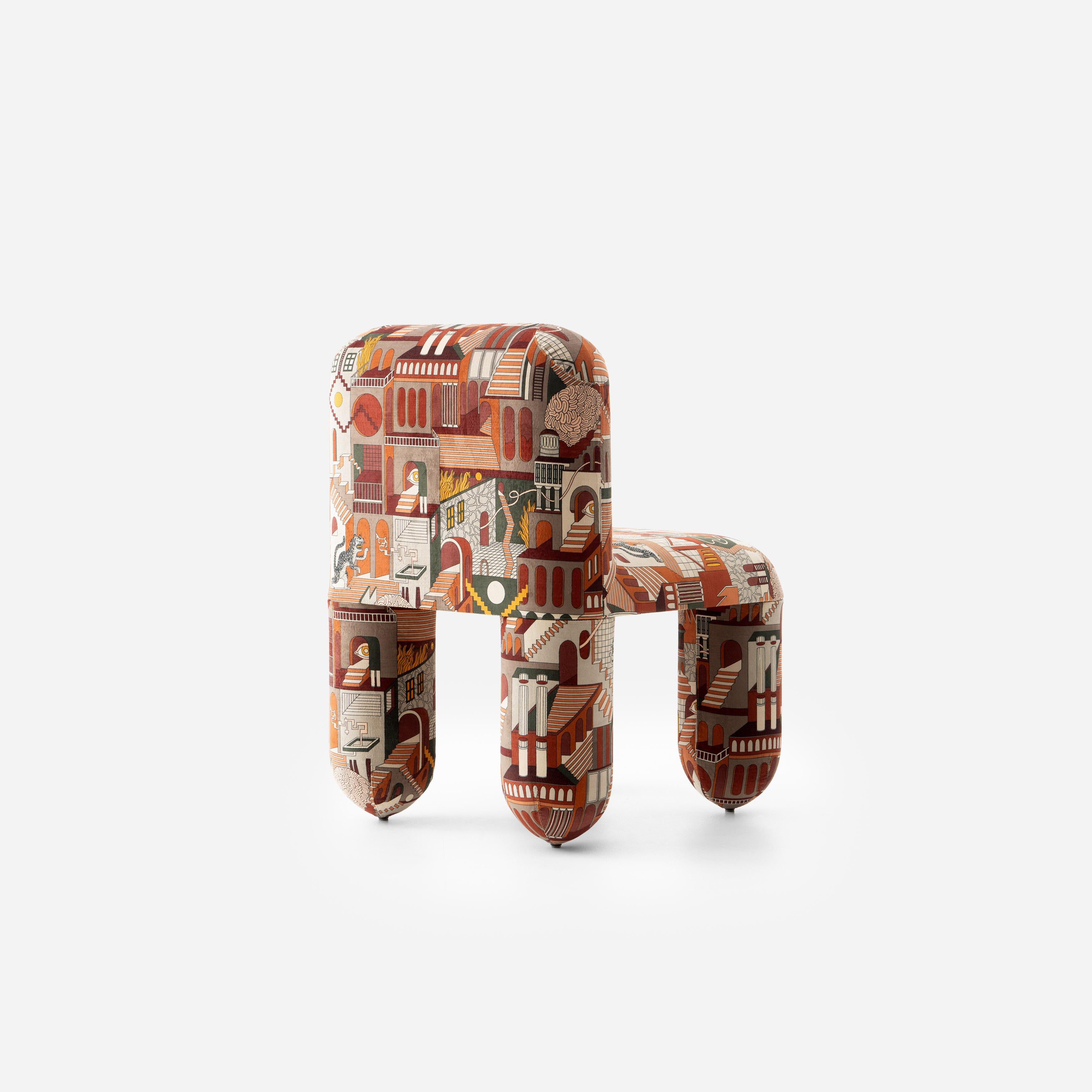 Dining Chair Hello Artistry Edition in Patience & Gough recycled velvet by Noom (21. Jahrhundert und zeitgenössisch) im Angebot