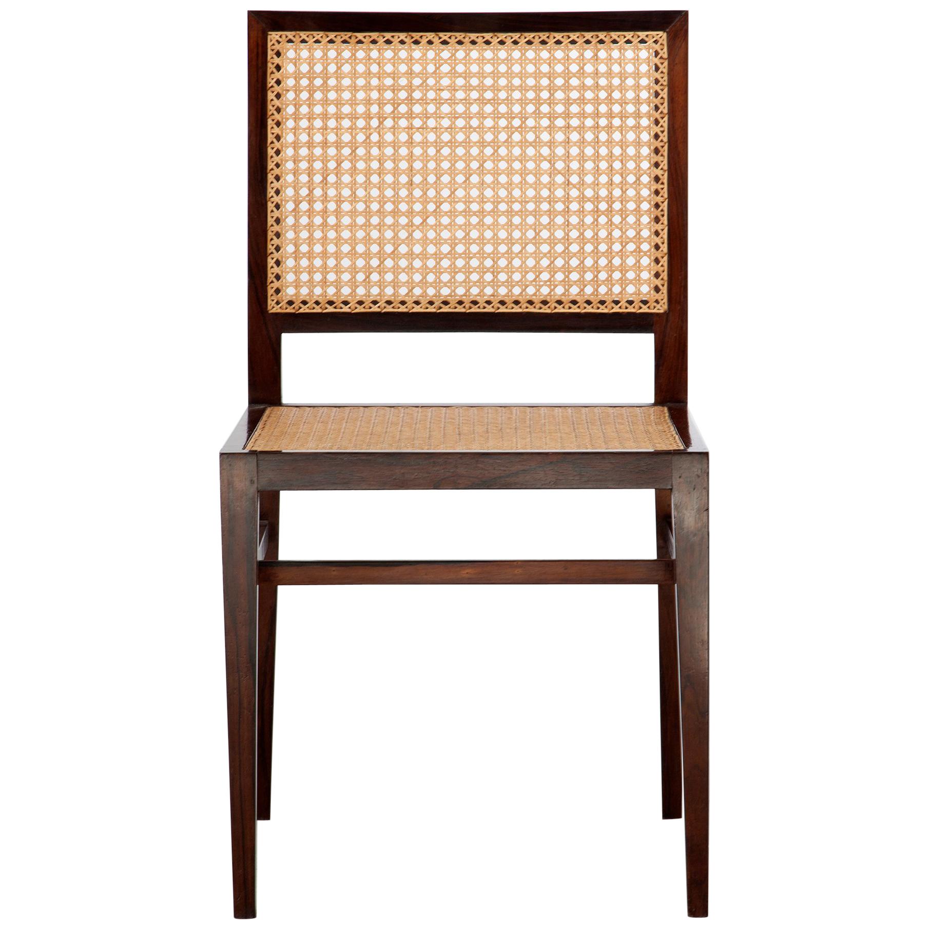 Dining Chair in Rosewood and Cane by Branco & Preto, 1950s
