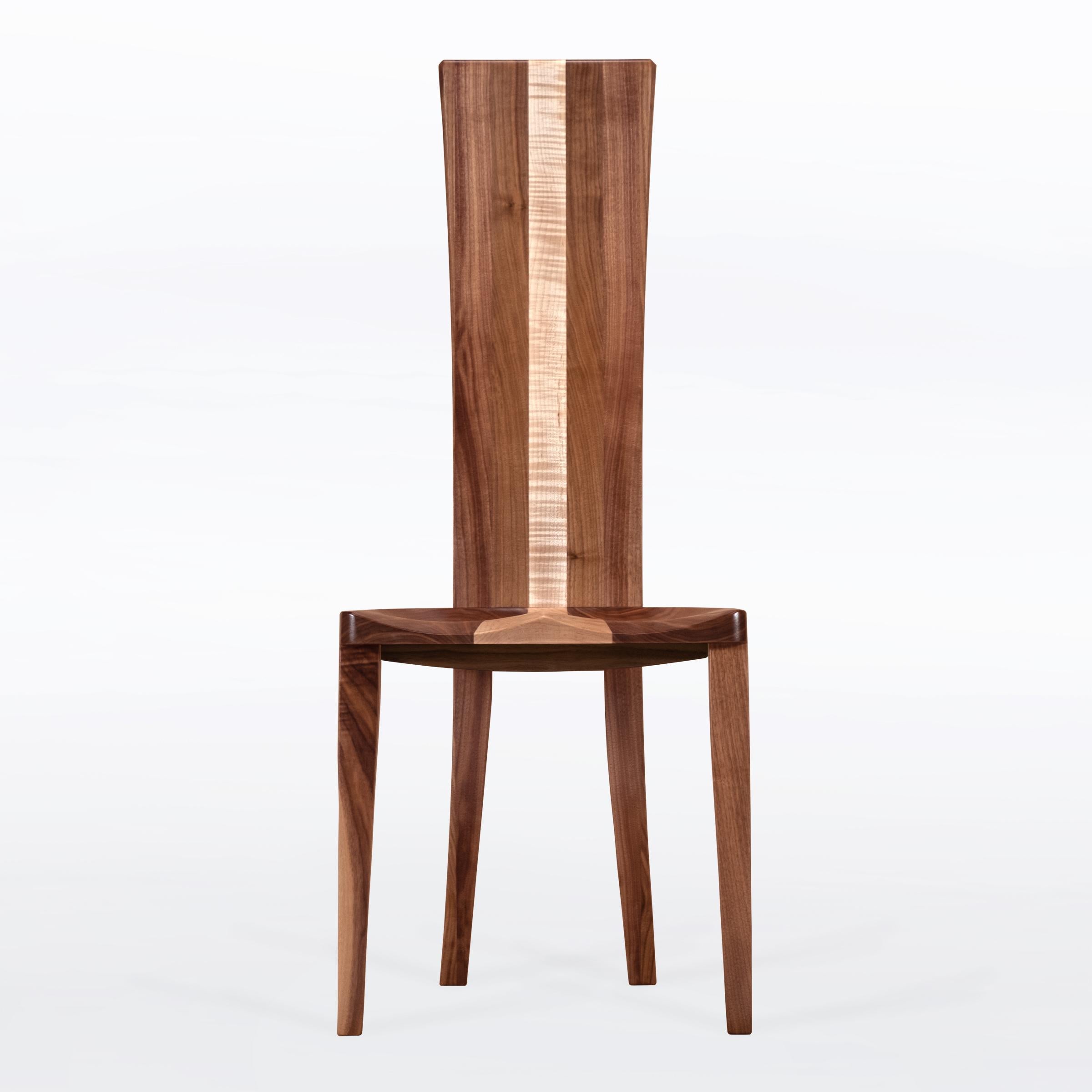 This dining chair in mid-century modern style (