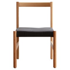 Modern Upholstered Dining Chair KONOHA in White oak by Hachi Collections
