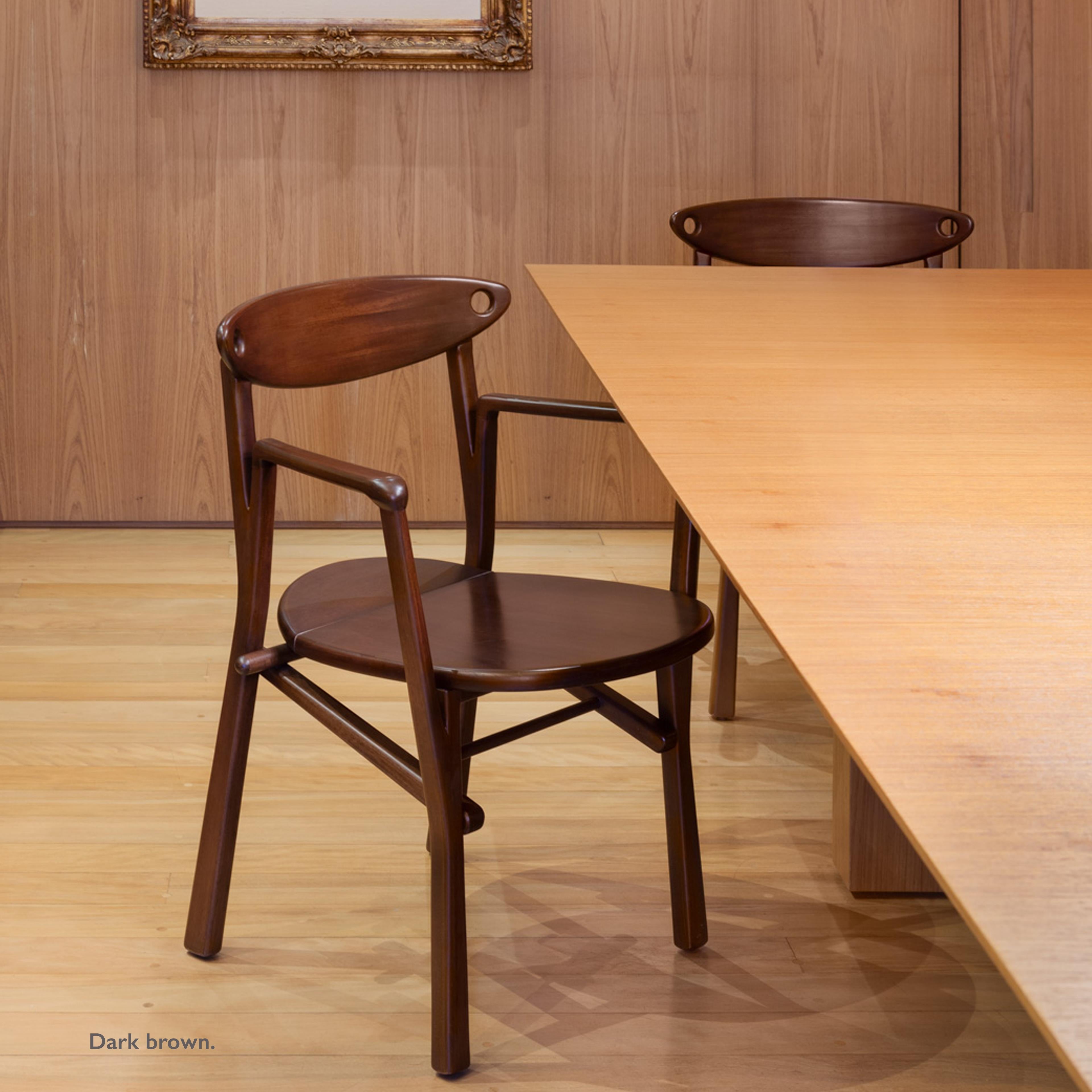 Dining Chair Laje in Hardwood For Sale 7