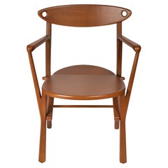Chaise de salle à manger Laje en bois de finition brun clair