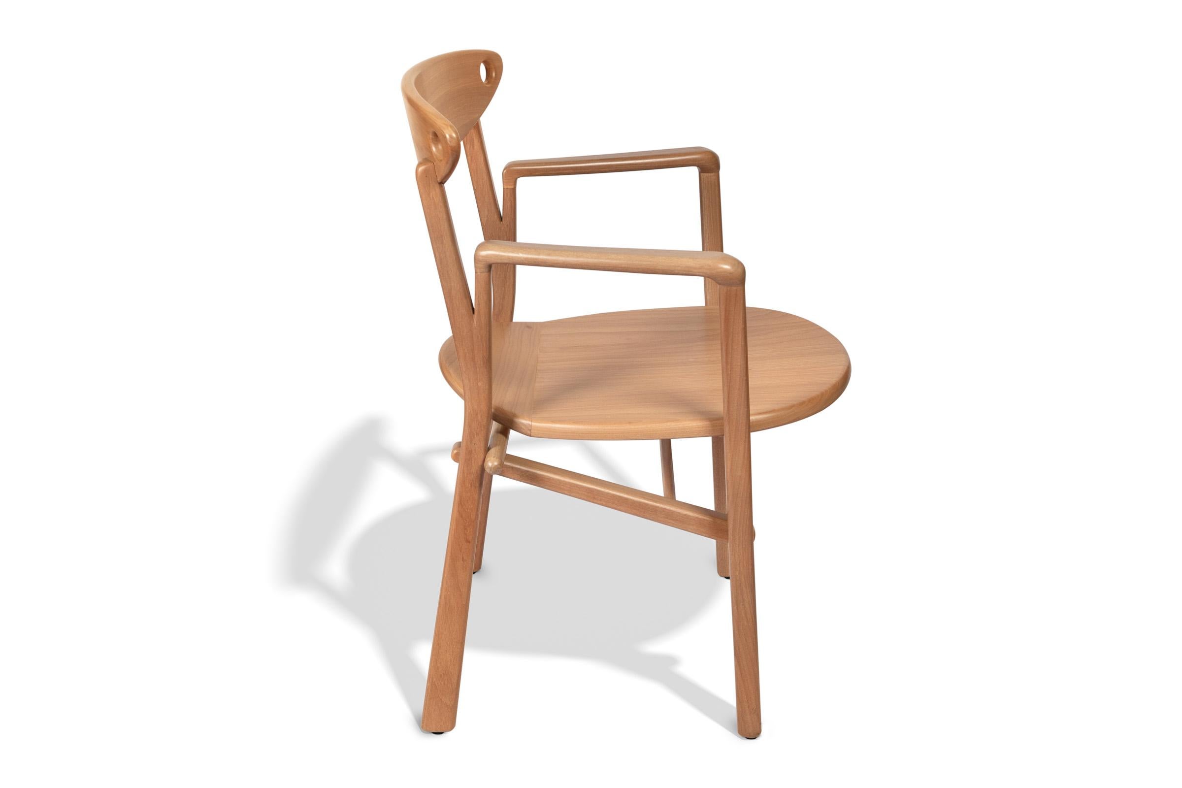 Dining Chair Laje in Natural Wood  In New Condition For Sale In São Paulo, BR