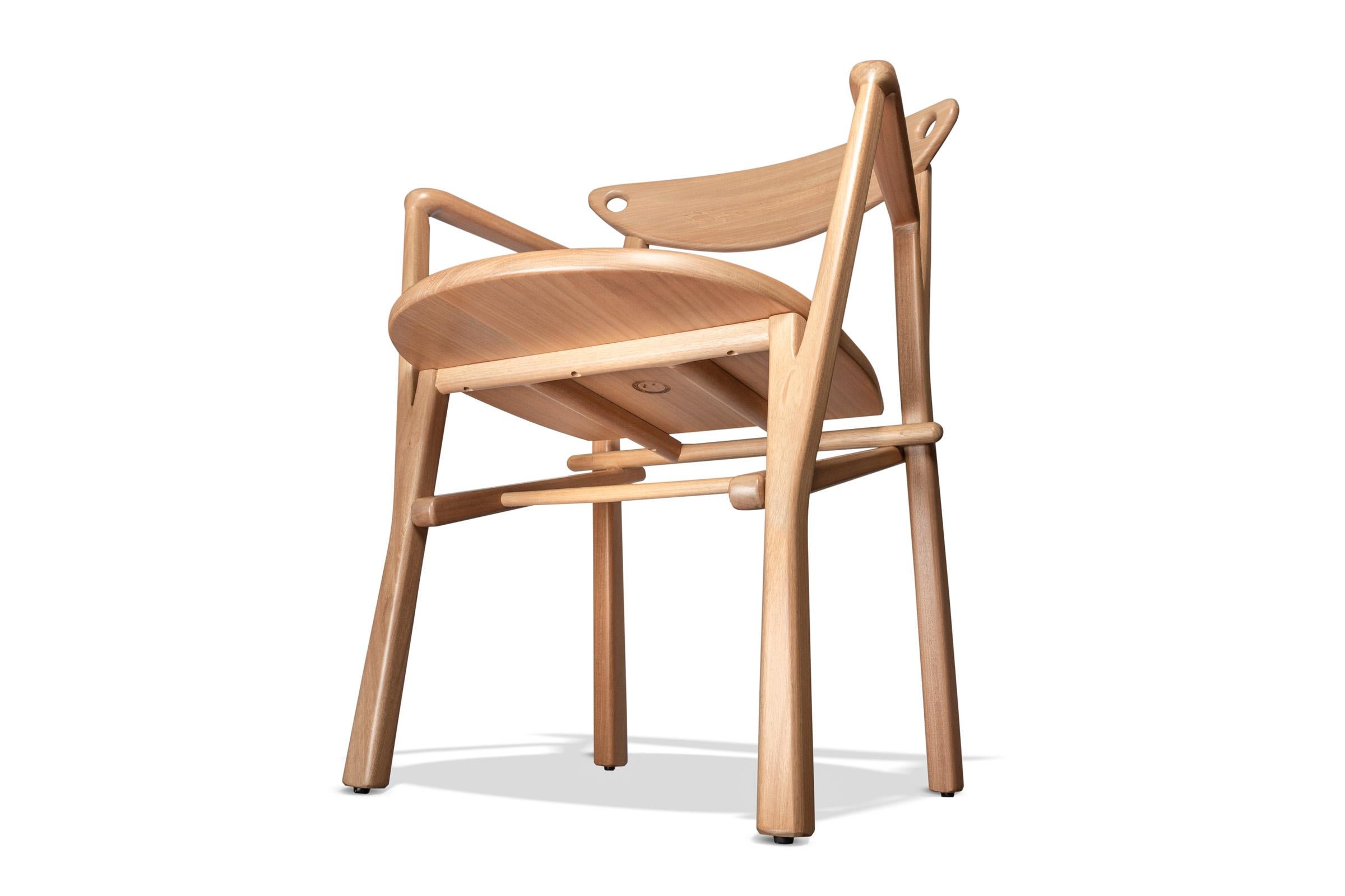 Dining Chair Laje in Natural Wood  For Sale 1