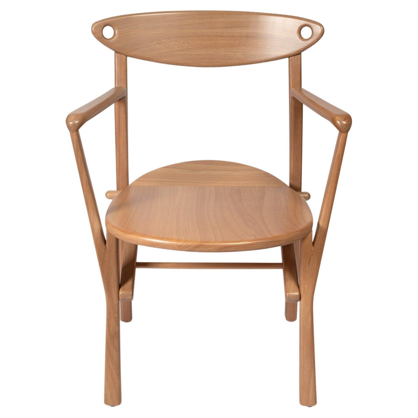 Dining Chair Laje in Natural Wood  For Sale