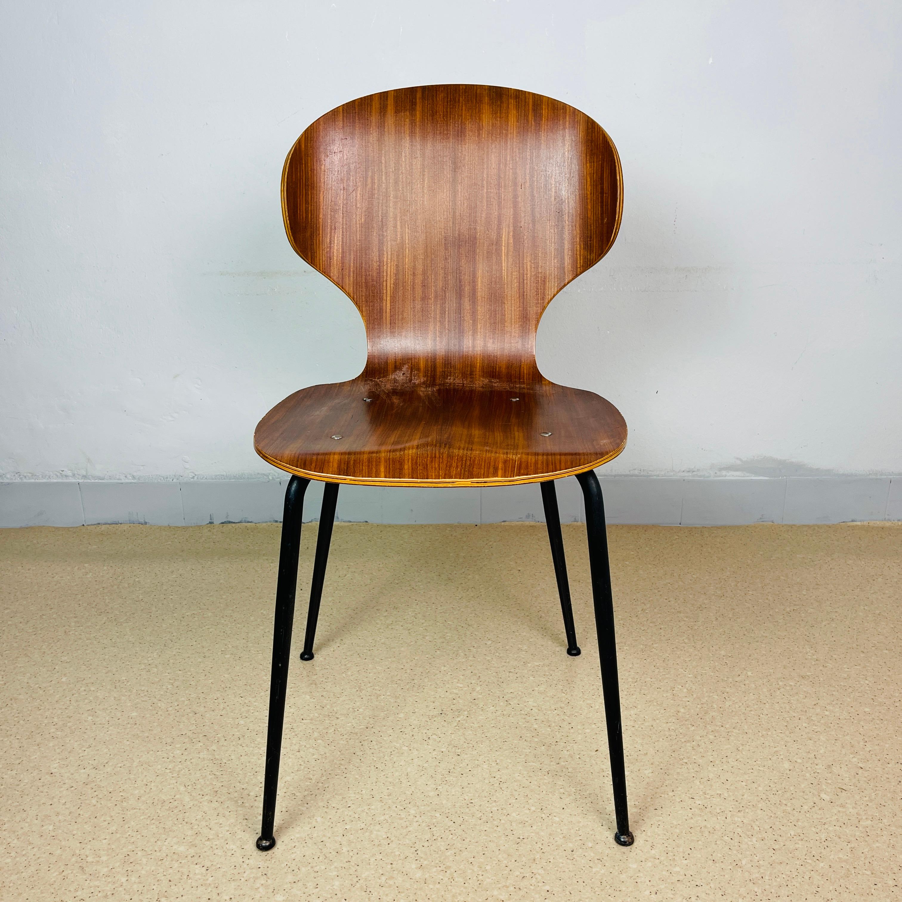 Dining chair Lulli by Carlo Ratti for ILC Lissone Italy 70s Set of 2 For Sale 5