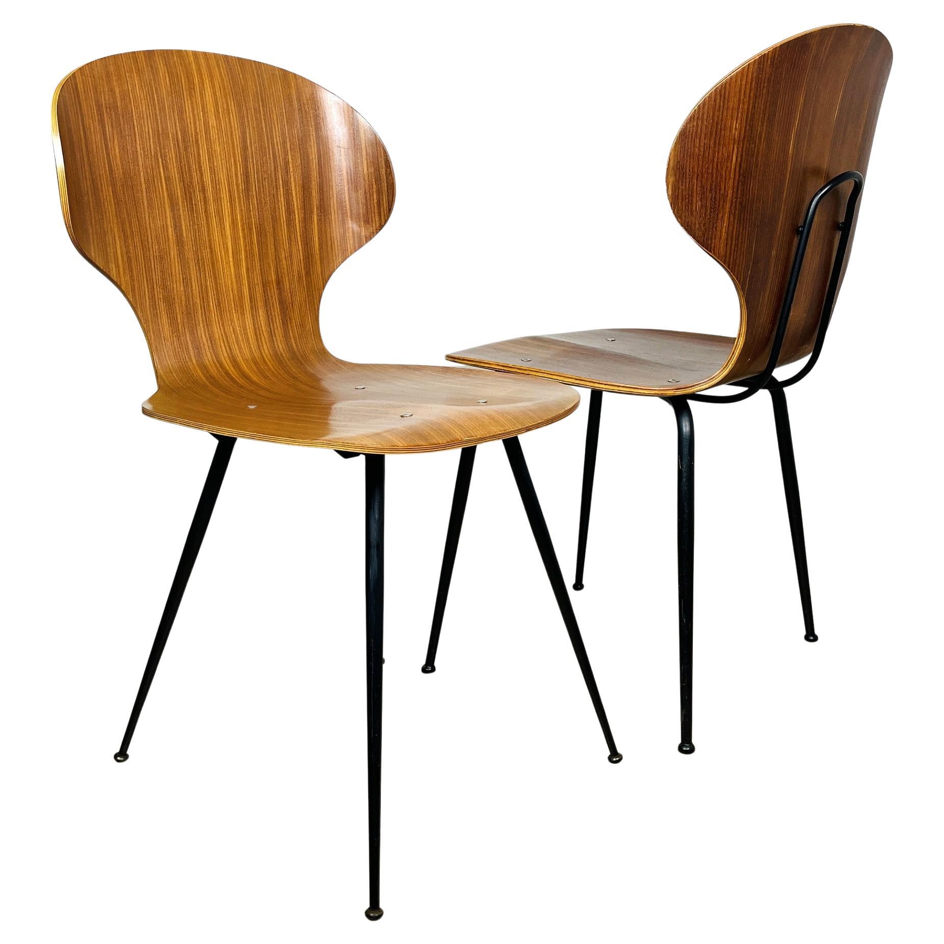 Dining chair Lulli by Carlo Ratti for ILC Lissone Italy 70s Set of 2 For Sale