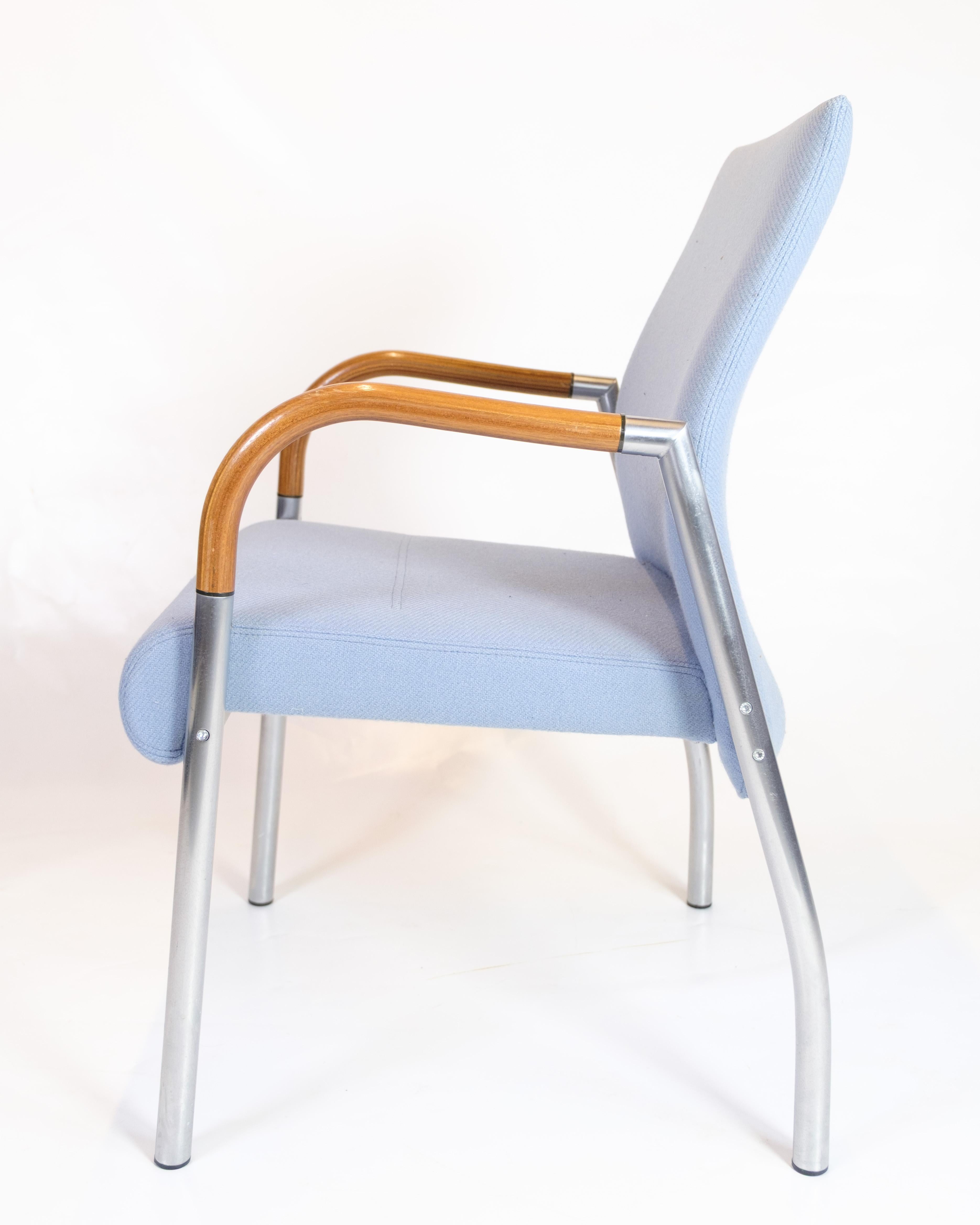 Dining Chair Model B8 In Blau Stoff & Mahagoni von Duba im Zustand „Gut“ im Angebot in Lejre, DK