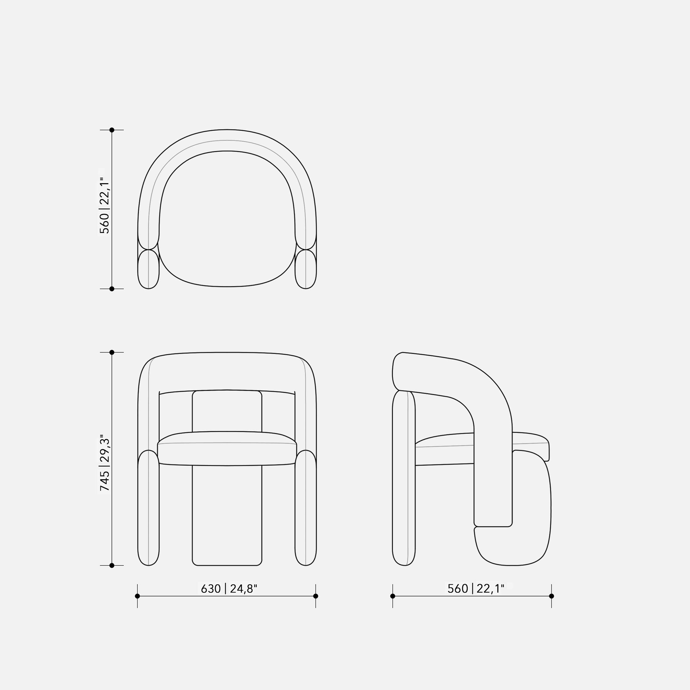 Dining Chair NAI by WOO - Sculptural Seating for Design-Forward Interiors For Sale 3