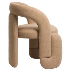 Dining Chair NAI by WOO Sculptural Upholstered Armchair for Artful Living Spaces