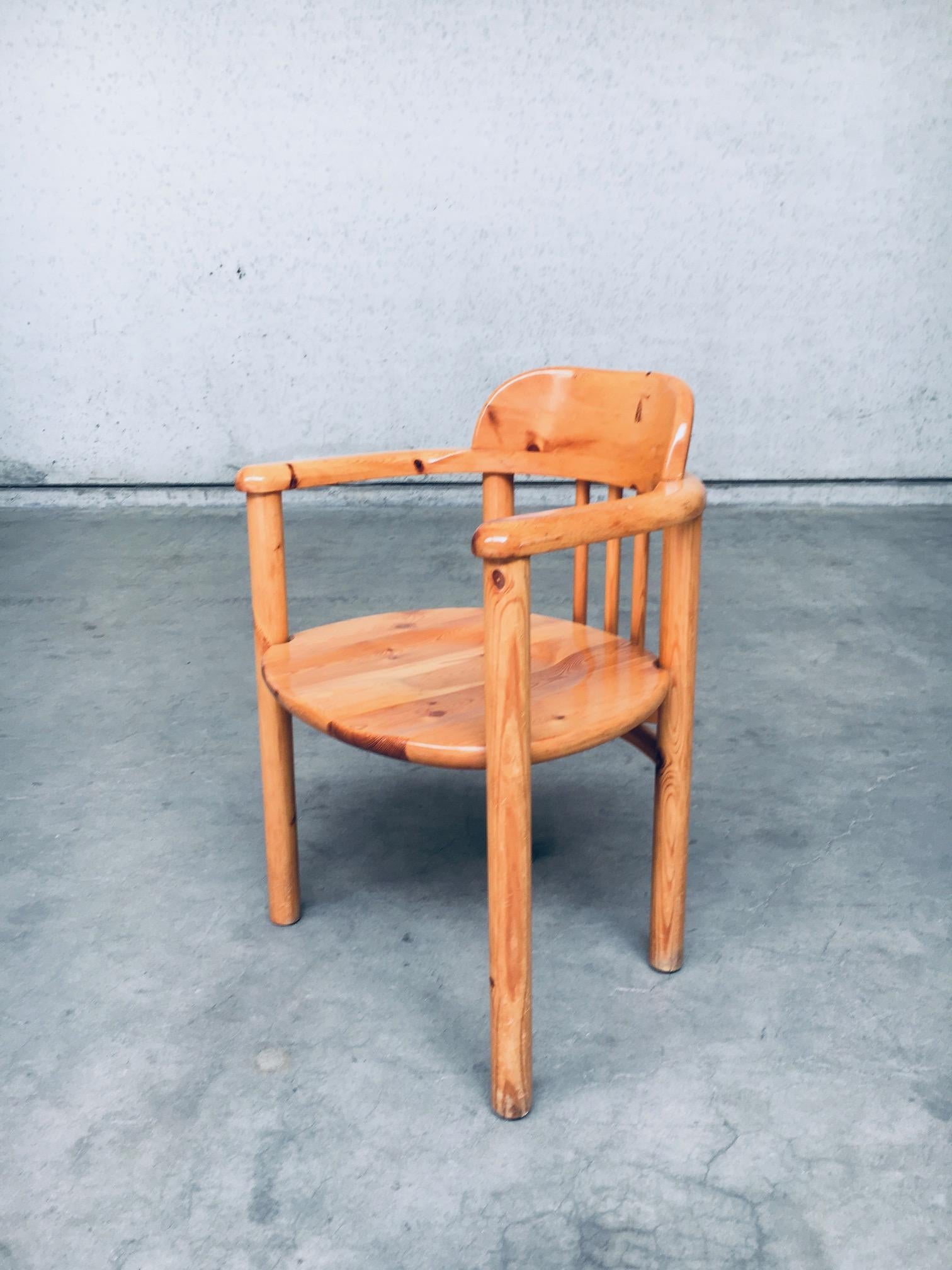 Pine Dining Chair Set by Rainer Daumiller for Hirtshals Savvaerk, Denmark 1970's For Sale