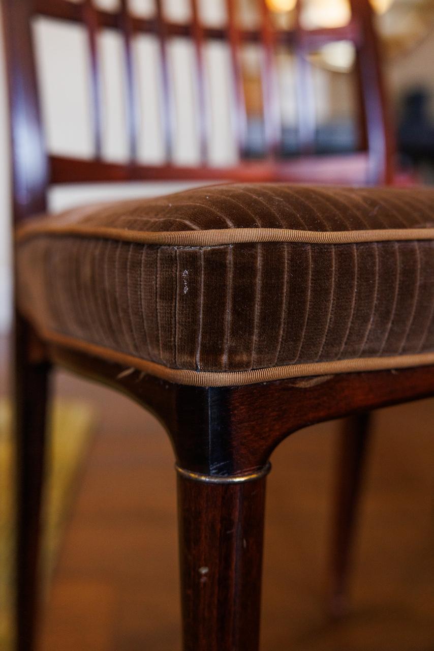 Mid-Century Modern Dining Chair Set with Custom Etro Fabric, from ANDY COHEN'S Personal Collection