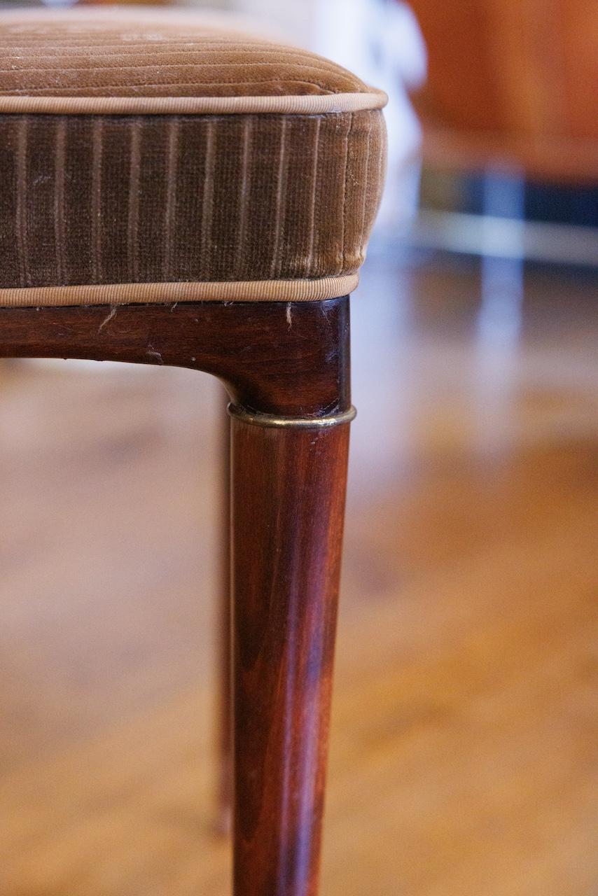 Dining Chair Set with Custom Etro Fabric, from ANDY COHEN'S Personal Collection In Fair Condition In Long Island City, NY