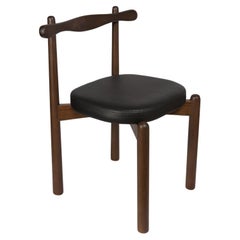  Dining Chair Uçá Light Brown Wood (fabric ref : 07)