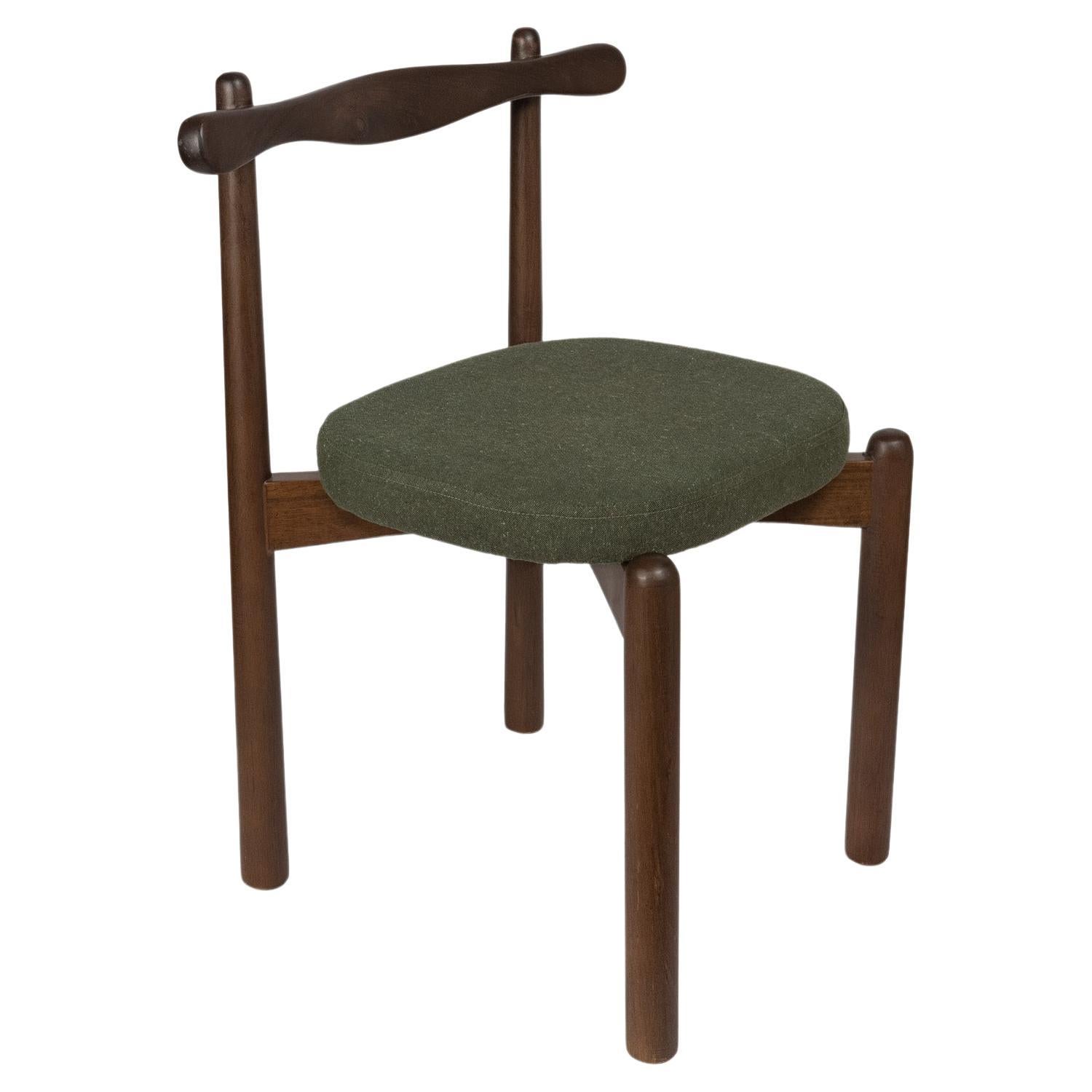 Dining Chair Uçá Light Brown Wood (fabric ref : 17) For Sale