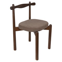 Dining Chair Uçá Light Brown Wood (fabric ref : 20)