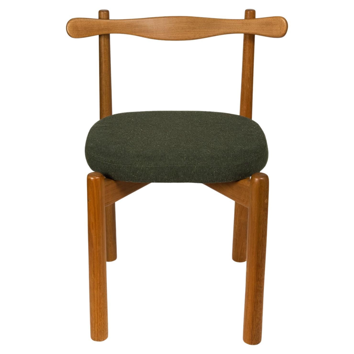 Dining Chair Uçá Light Light Brown Wood (fabric ref : F17)