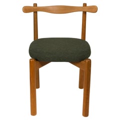 Dining Chair Uçá Light Light Brown Wood (fabric ref : F17)