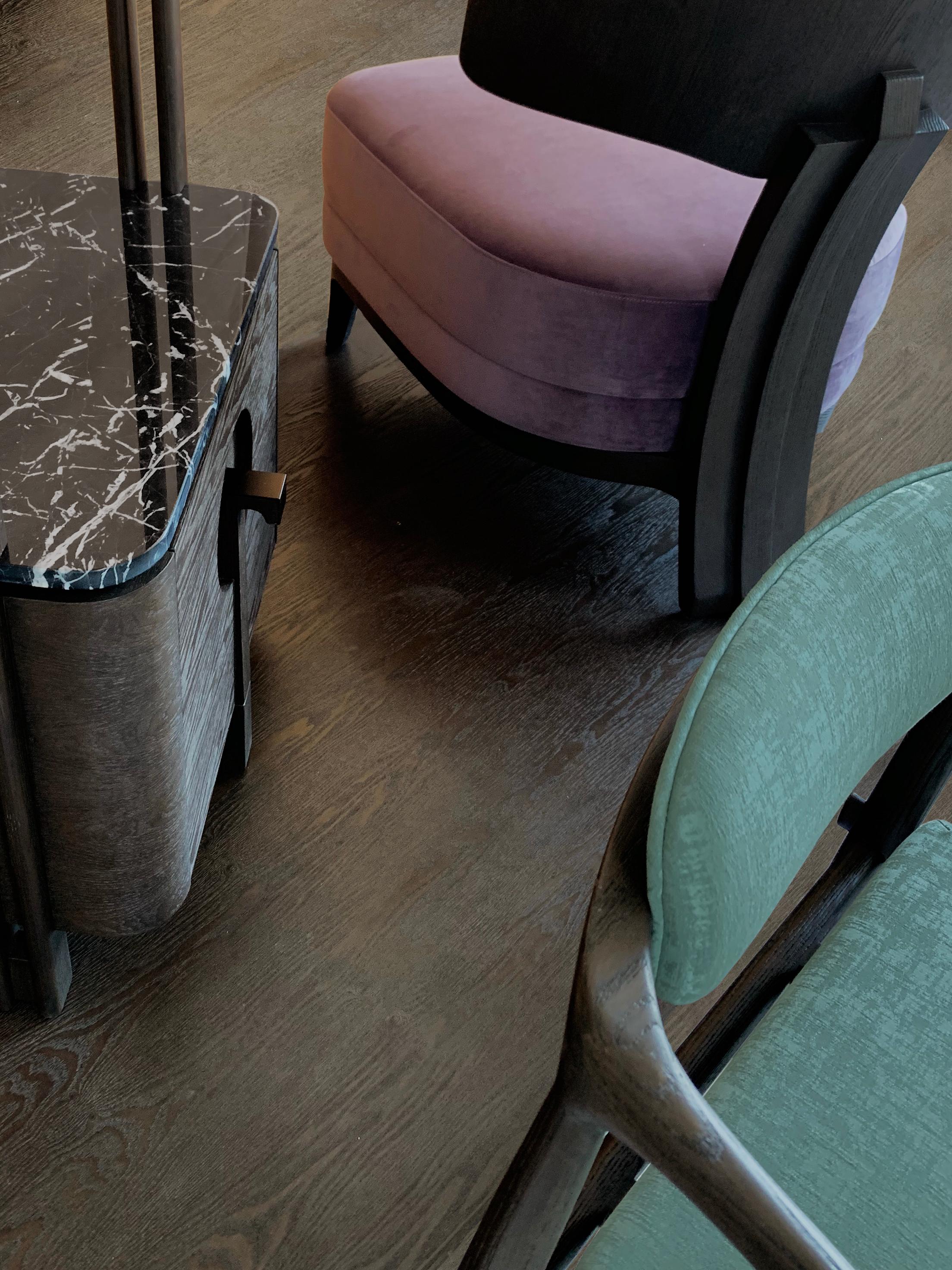 Sedia da pranzo Interlock di André Fu Living in vendita 6