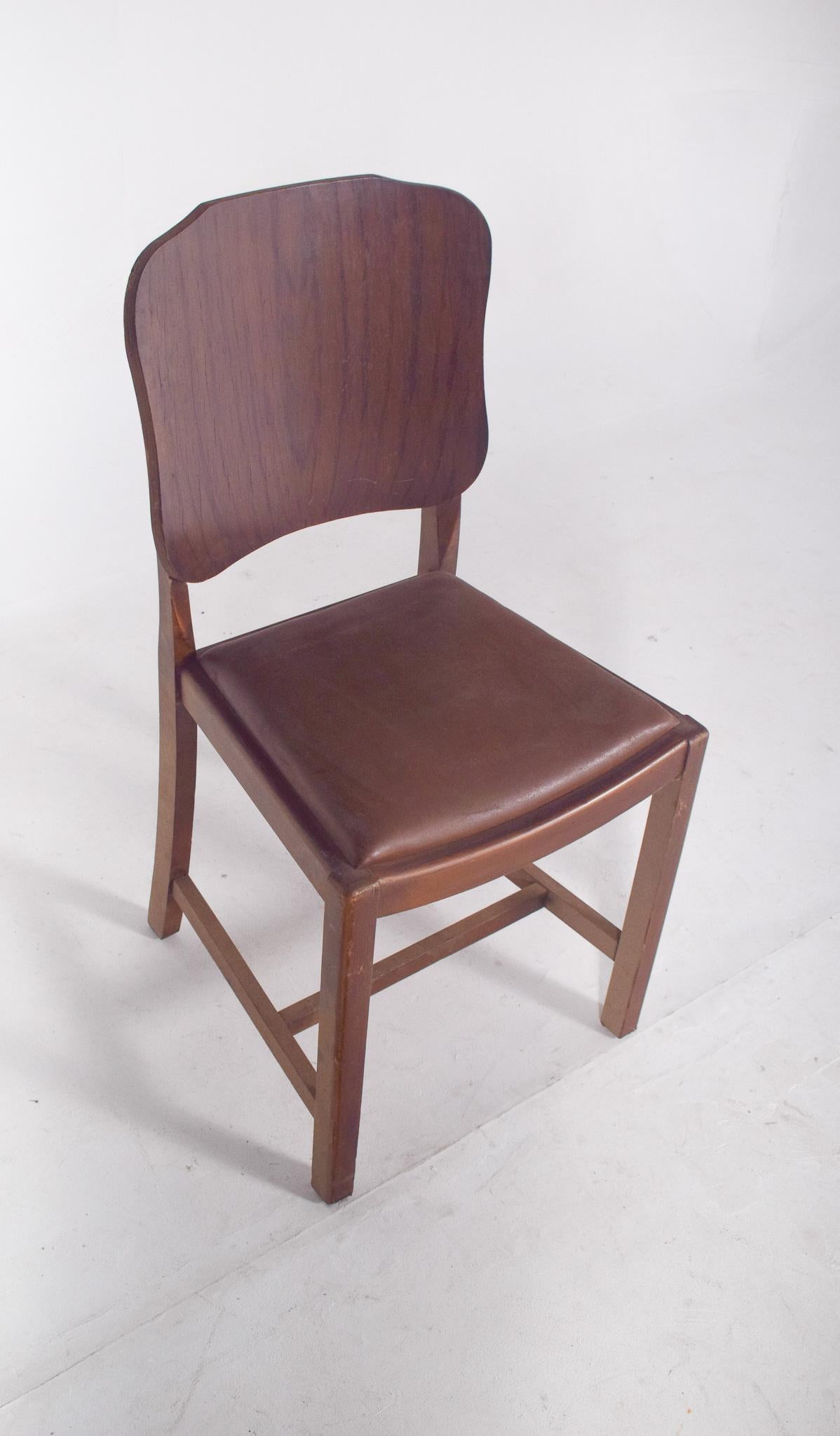 Portuguese Dining Chair with Rounded Corners Backrest For Sale