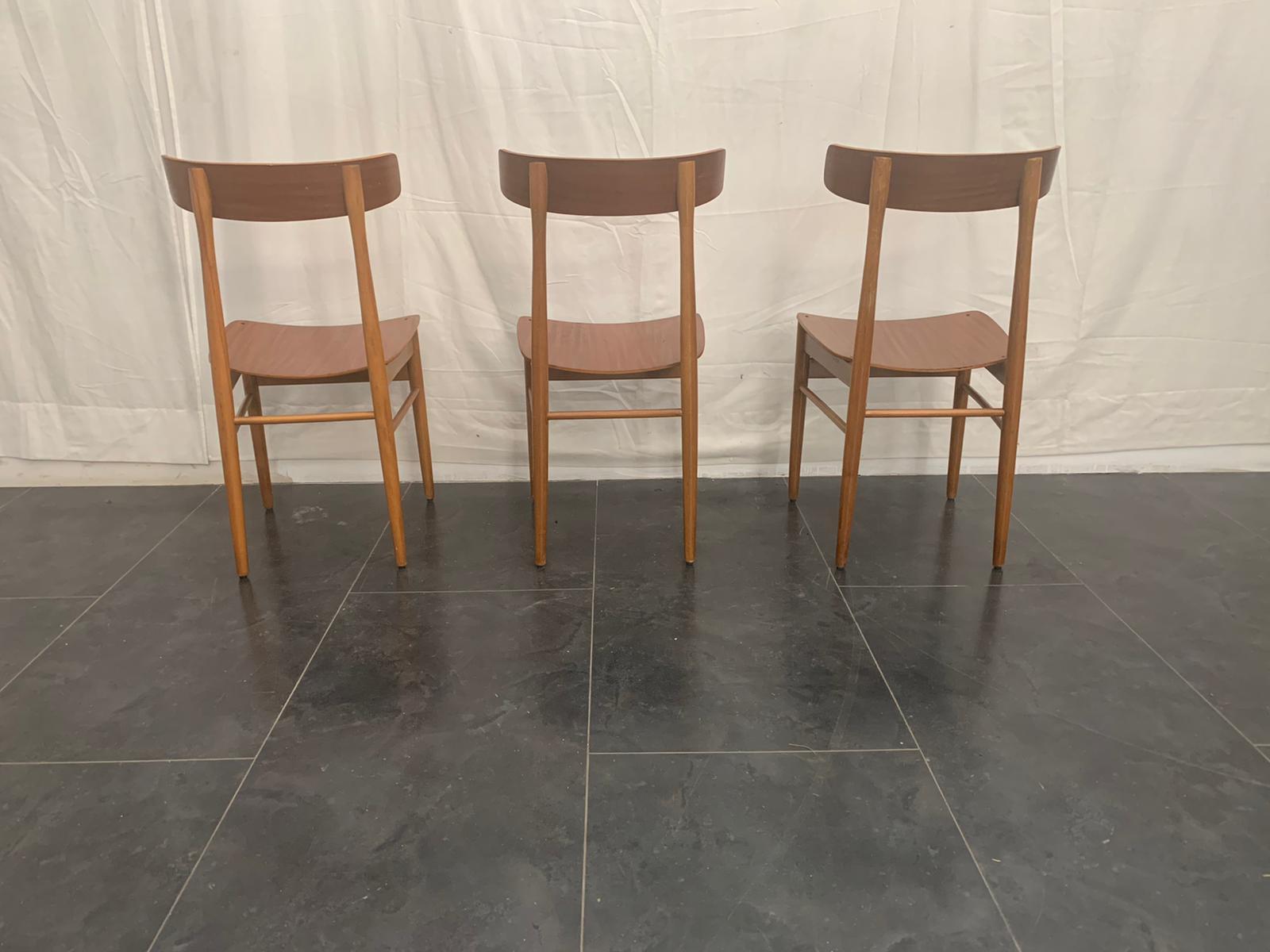 Dining Chairs, 1960s, Set of 3.
Packaging with bubble wrap and cardboard boxes is included. If the wooden packaging is needed (fumigated crates or boxes) for US and International Shipping, it's required a separate cost (will be quoted separately).