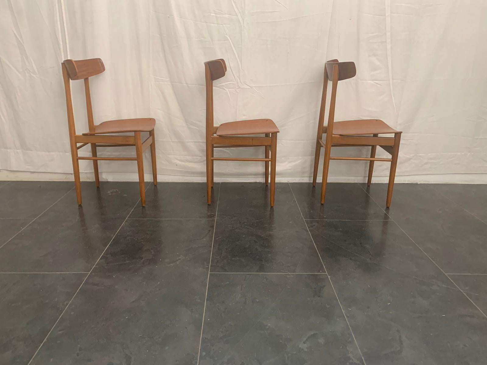 Italian Dining Chairs, 1960s, Set of 3 For Sale