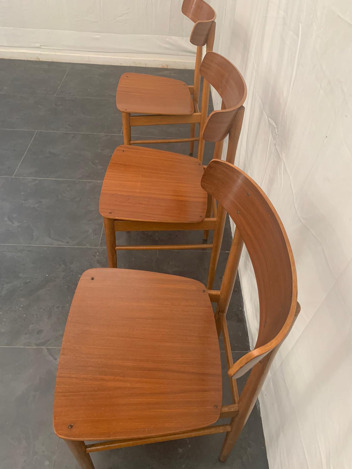 Mid-20th Century Dining Chairs, 1960s, Set of 3 For Sale