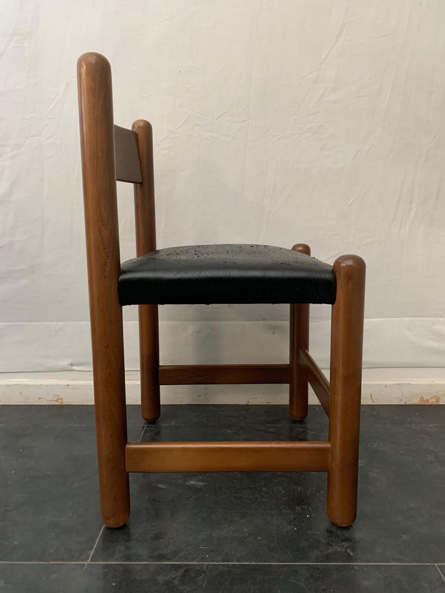 Dining Chairs, 1970s, Set of 6 In Good Condition For Sale In Montelabbate, PU