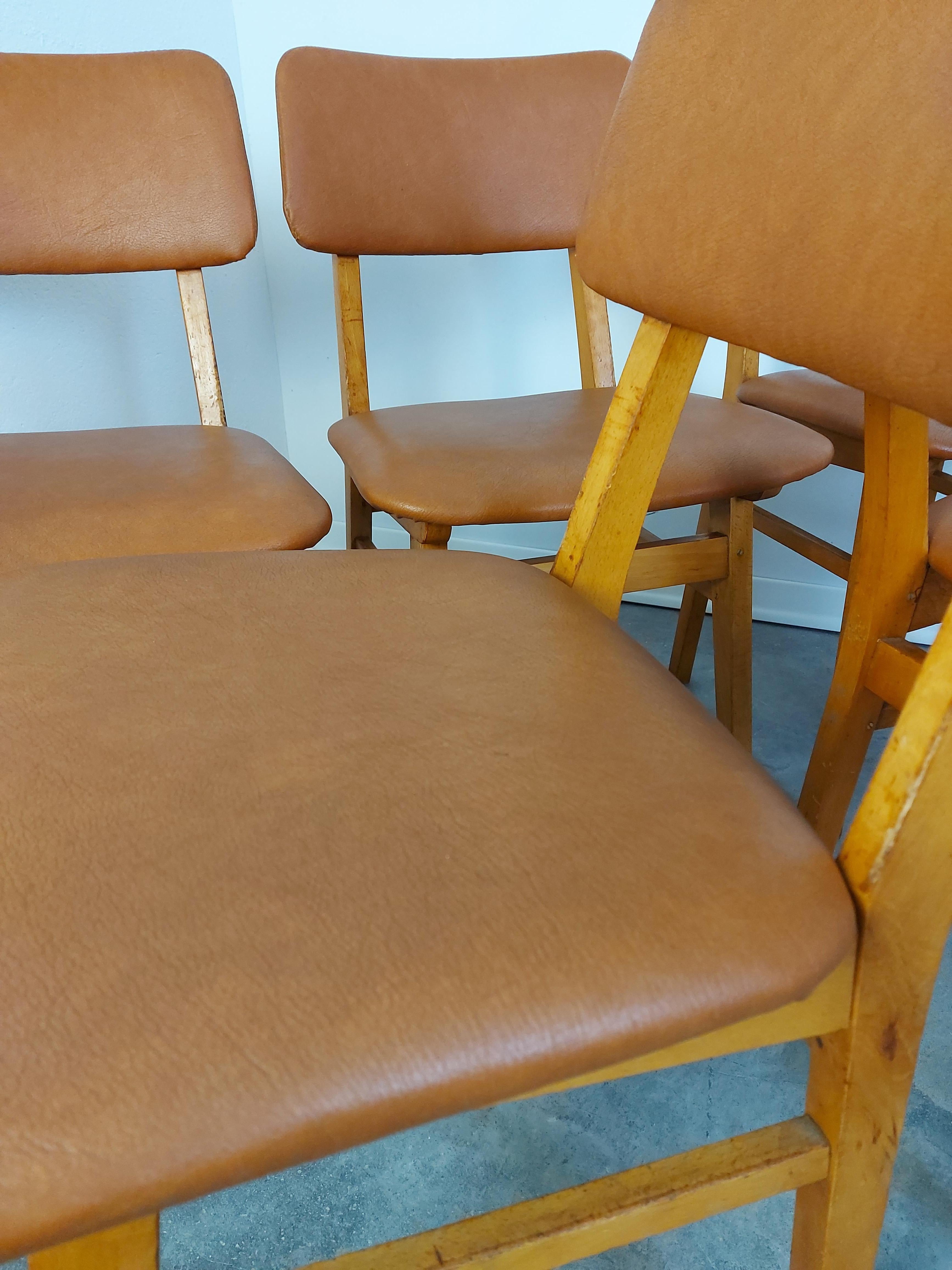 Mid-Century Modern Dining Chairs, 1970s, Set of 6 For Sale