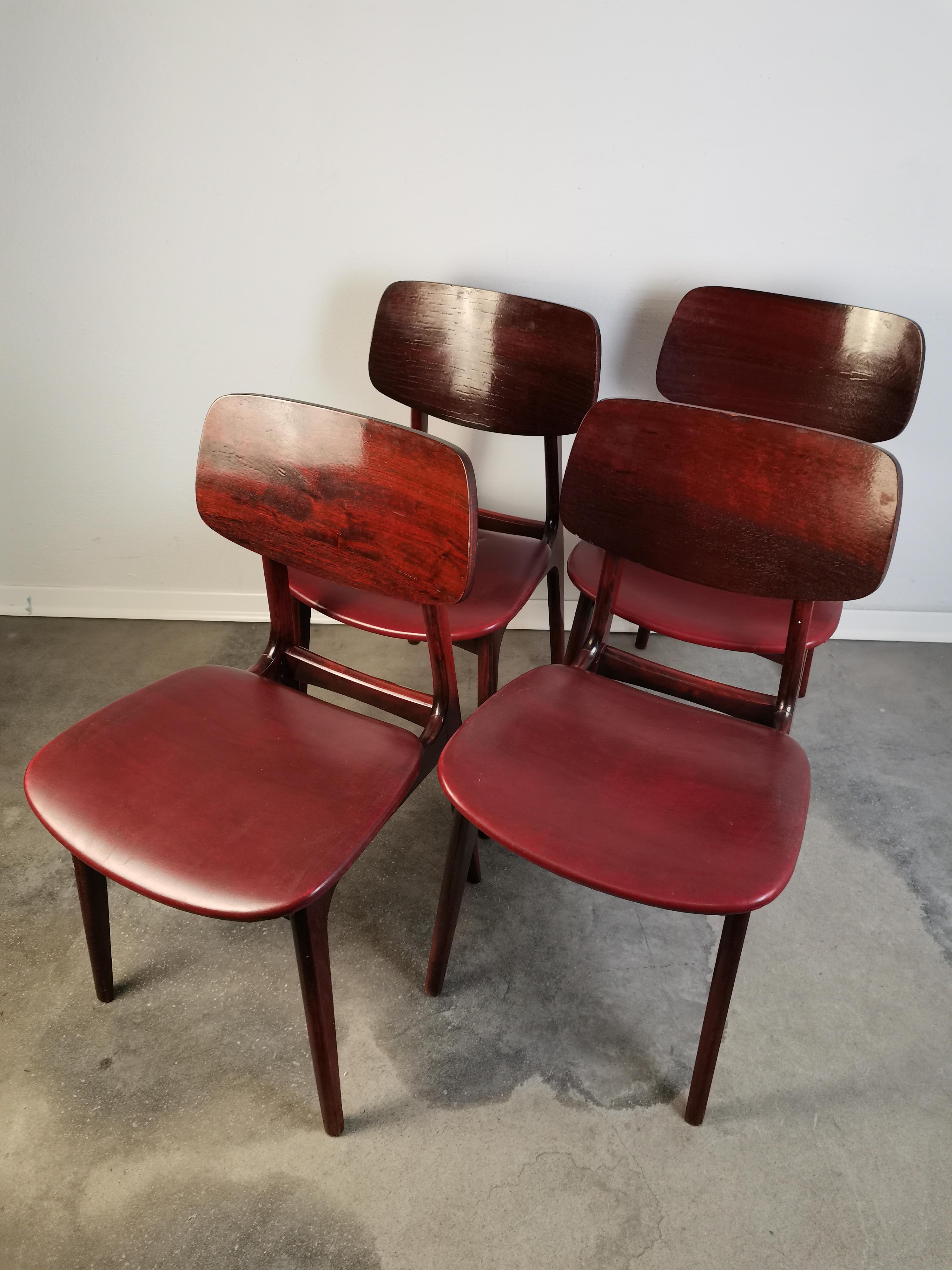 Dining Chairs, 1970s, Set of Four In Good Condition In Ljubljana, SI