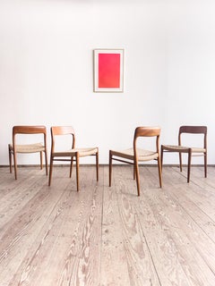 Dining Chairs #75 by Niels O. Møller, Mid Century Design by J. L. Moller