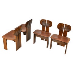 Dining chairs "Africa" by Afra & Tobia Scarpa for Maxalto, 1975, Set of 4