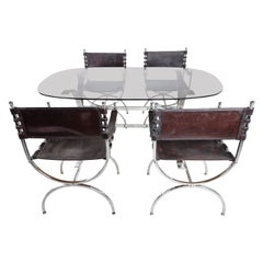 Chaises et tables de salle à manger de la Maison Jansen, années 1960