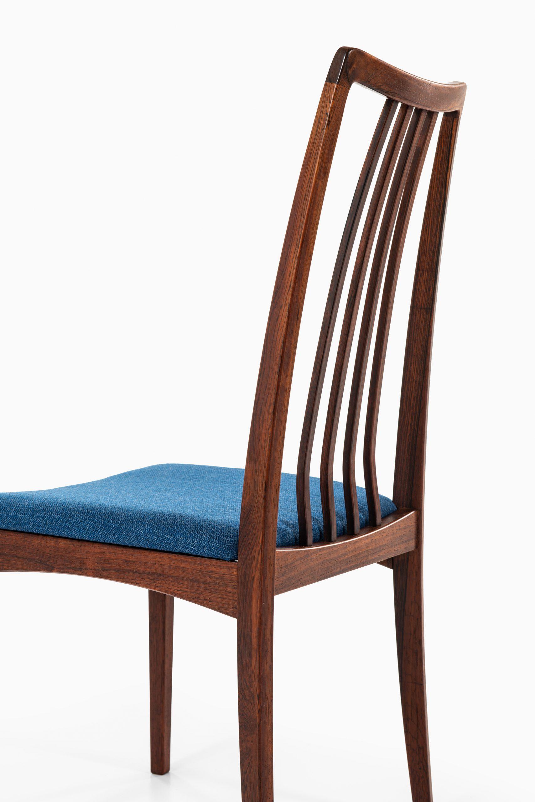 Fabric Dining Chairs Attributed to Niels Kofoed Produced in Denmark